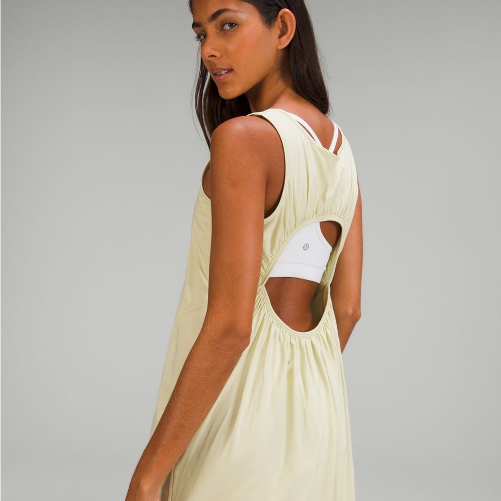NWOT lululemon pima cotton open back midi dress